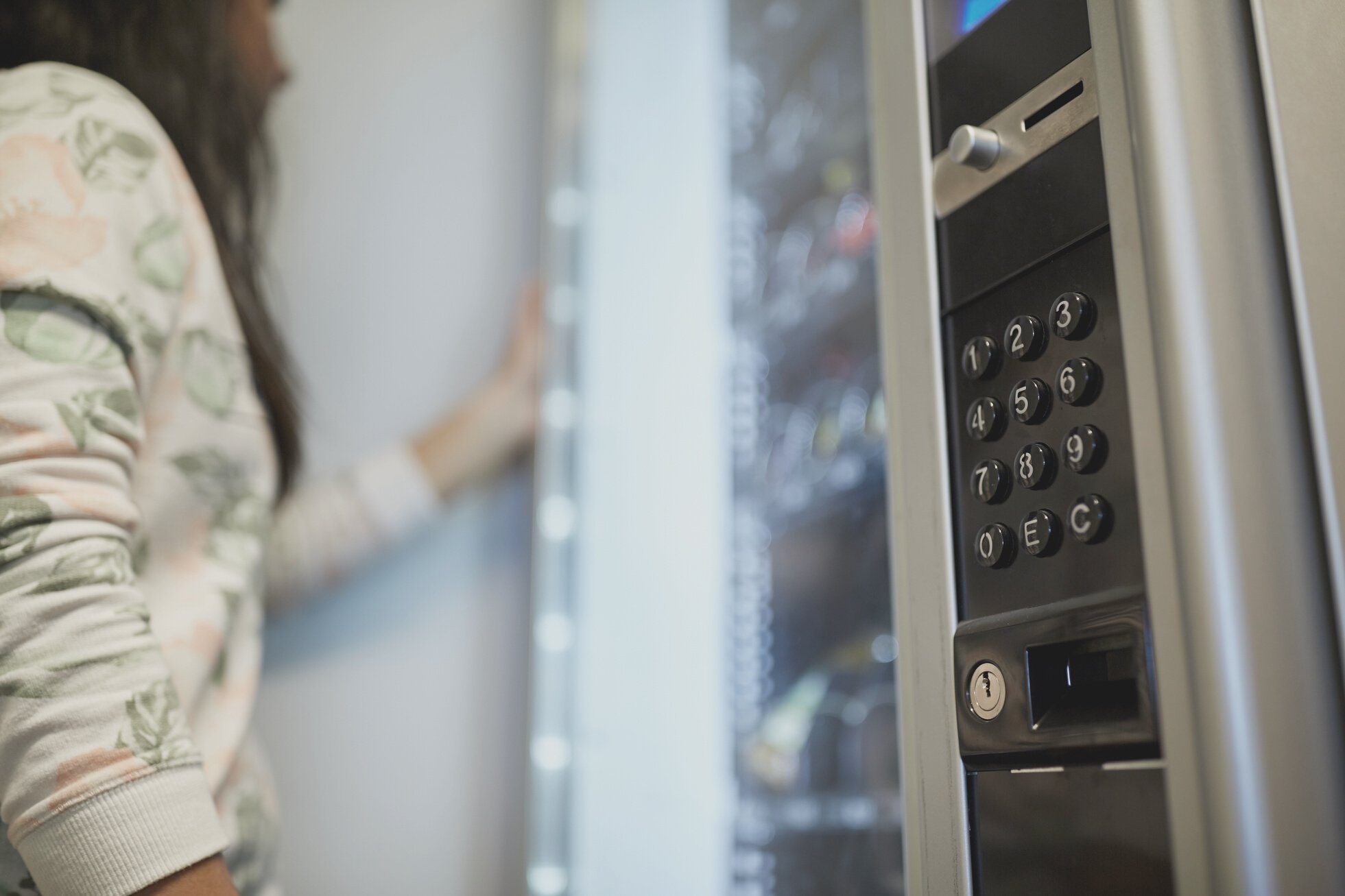 Woman at Vending Machine